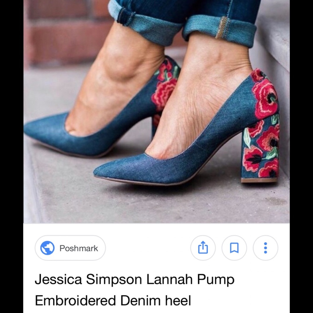 Denim heels